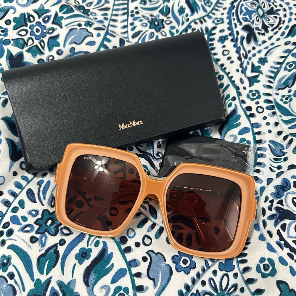 MaxMara tan Sunglasses